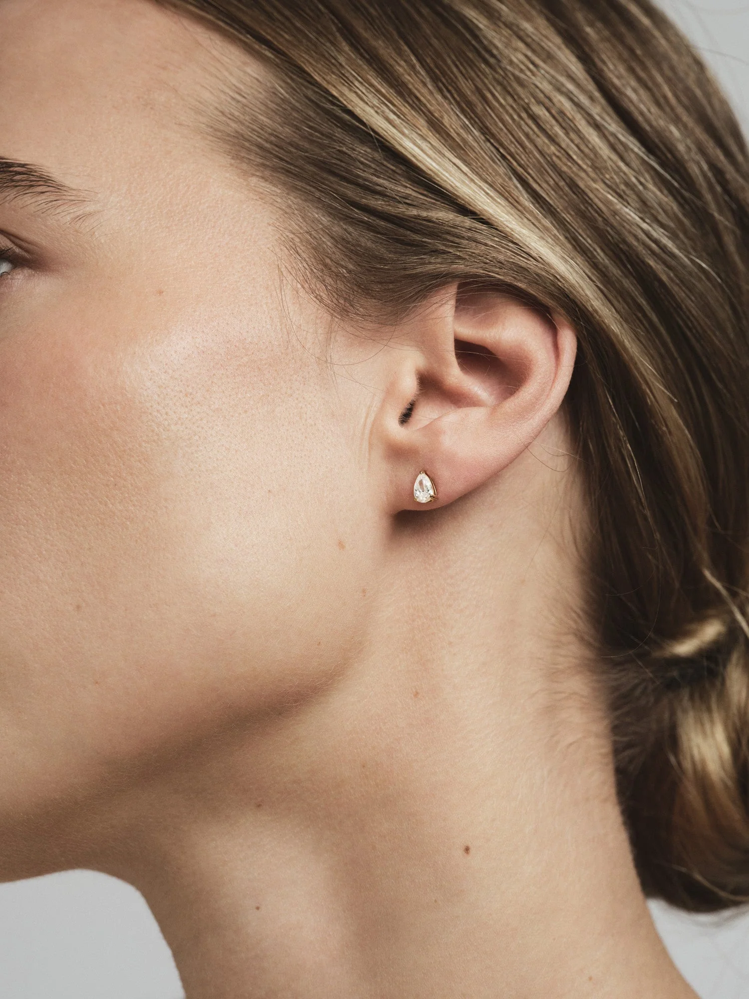 Belle White Medium Studs - Image 7