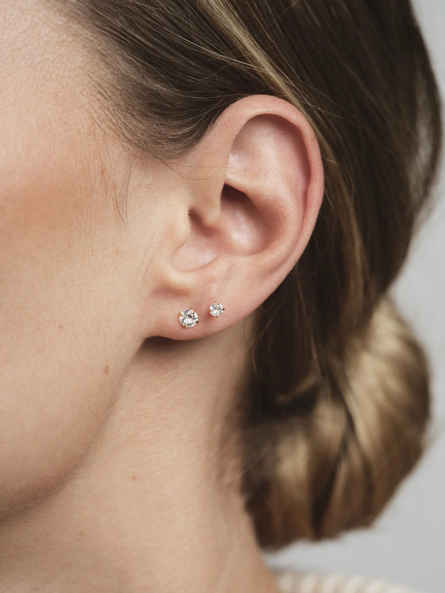 Jolie White Small Studs - Image 6