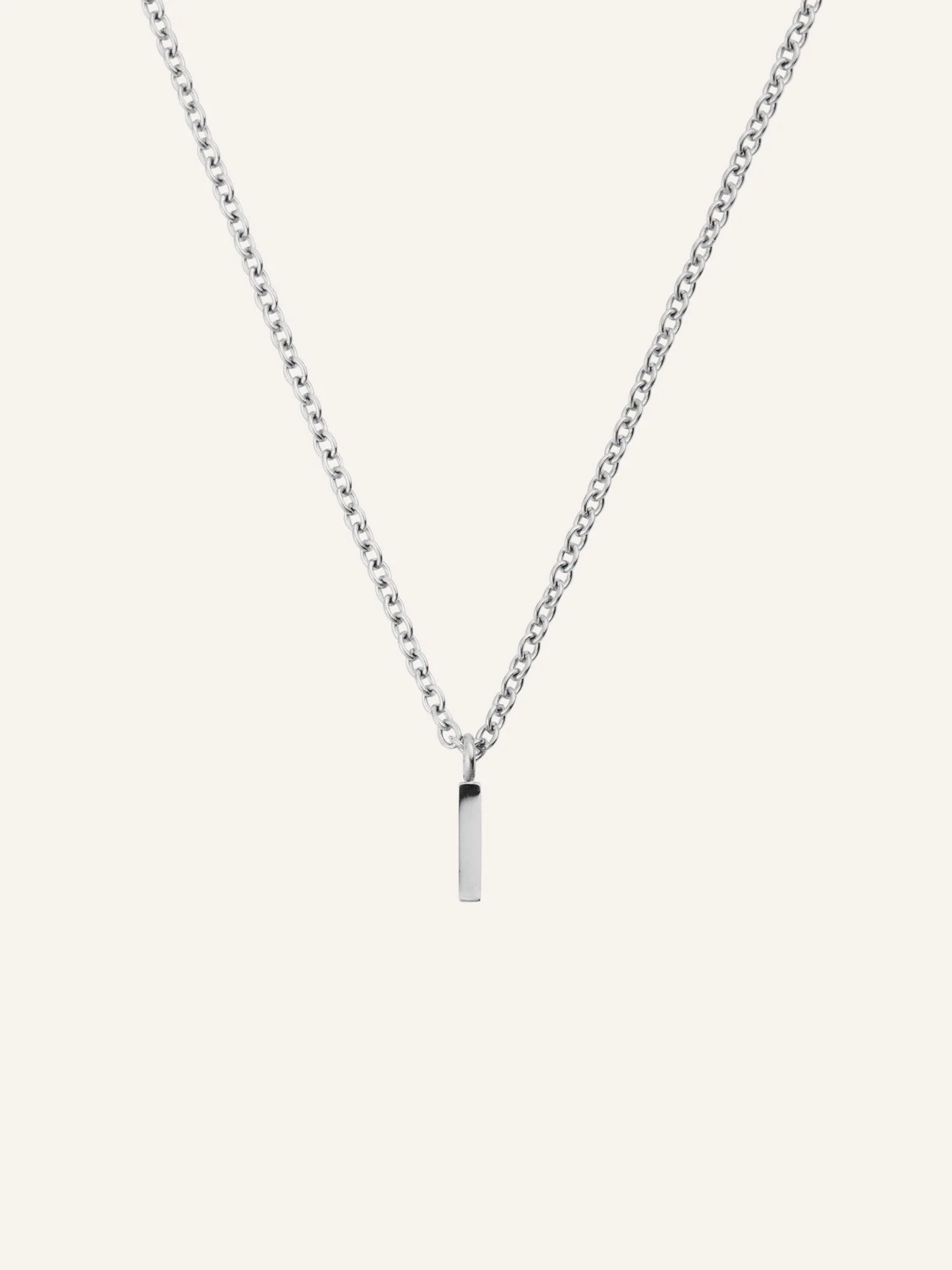 Petite Plain Letter Necklace - Image 15