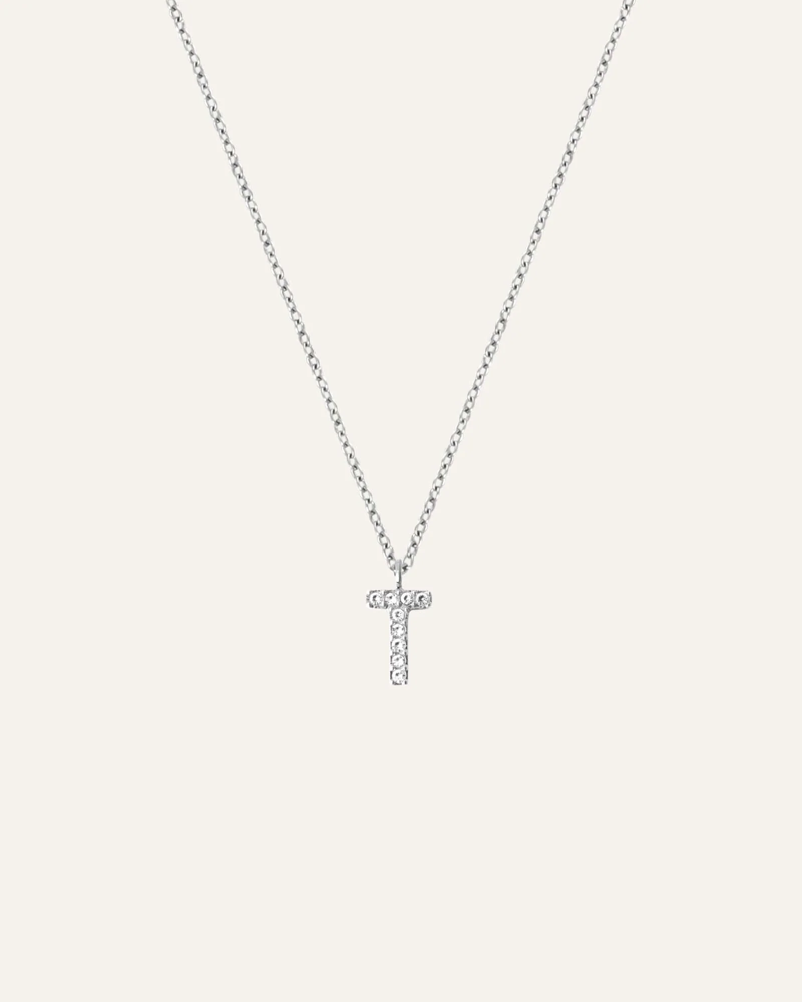 Petite Stone Letter Necklace - Image 24