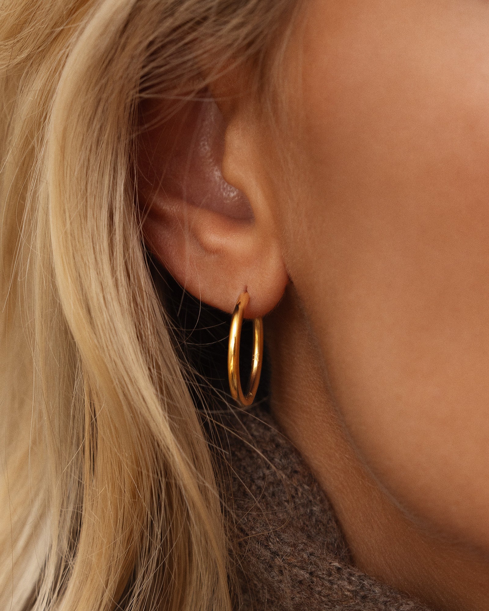 Slim Large Hoops - Image 6