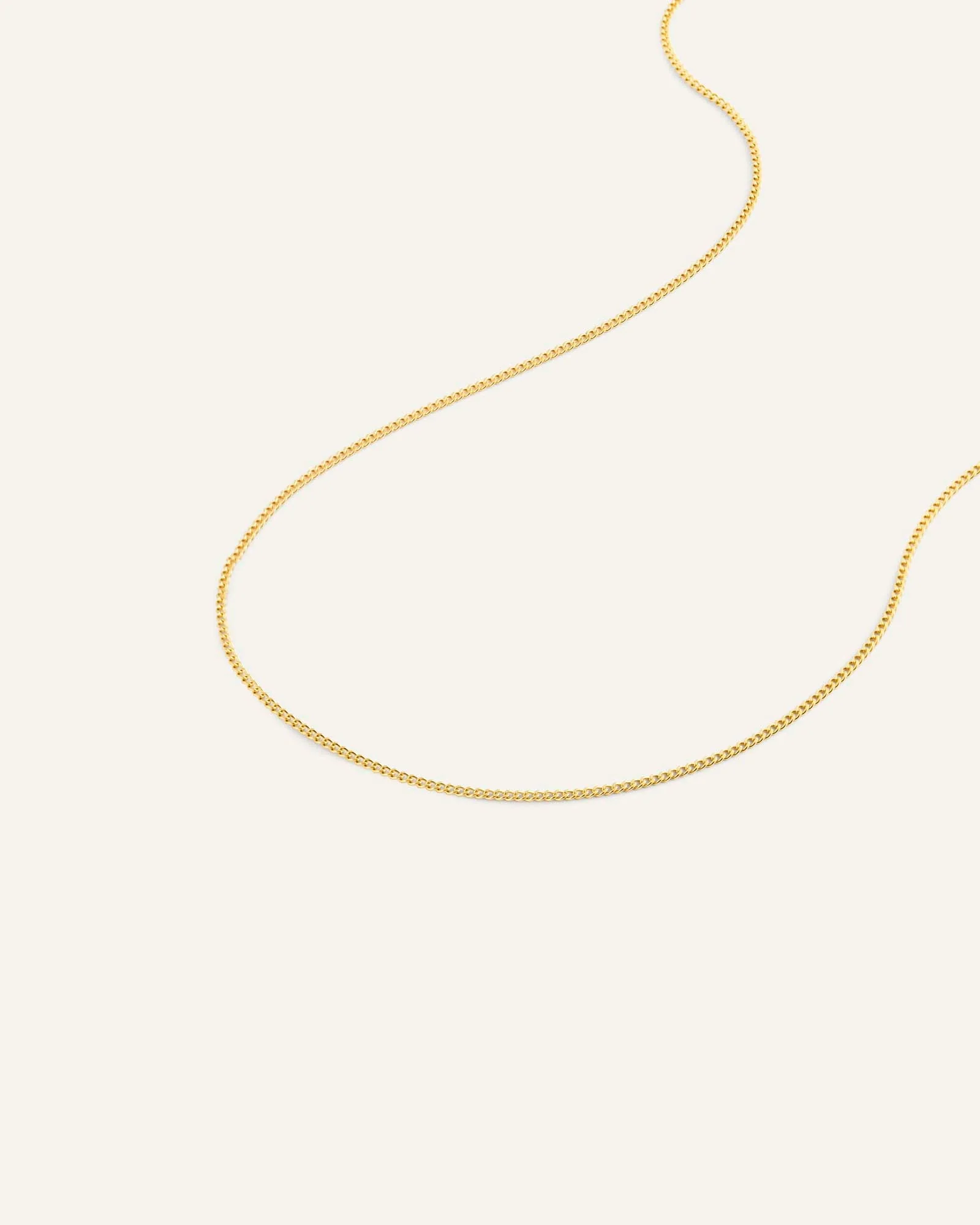 Thin Curb Chain Necklace - Image 5