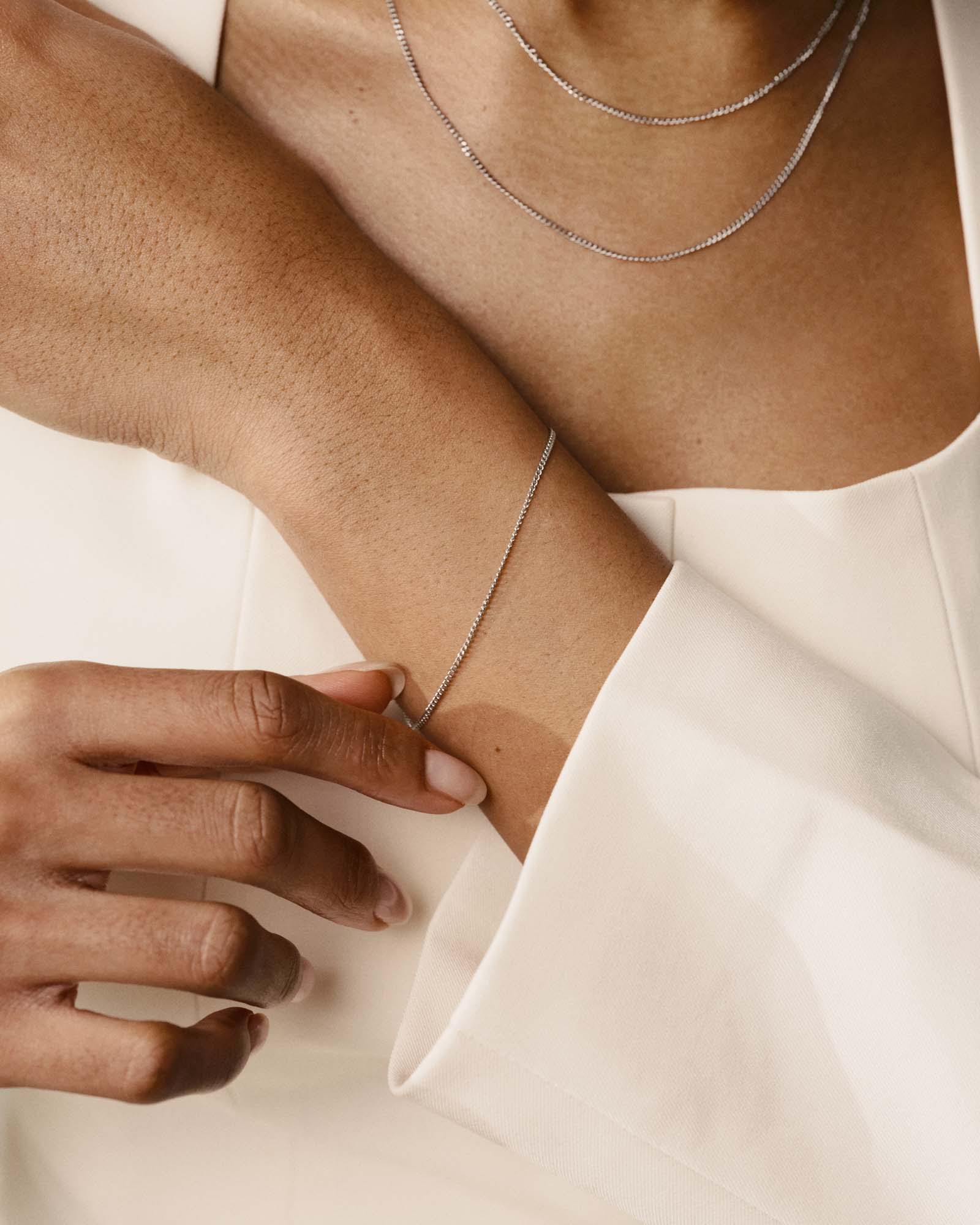Thin Curb Chain Bracelet - Image 3