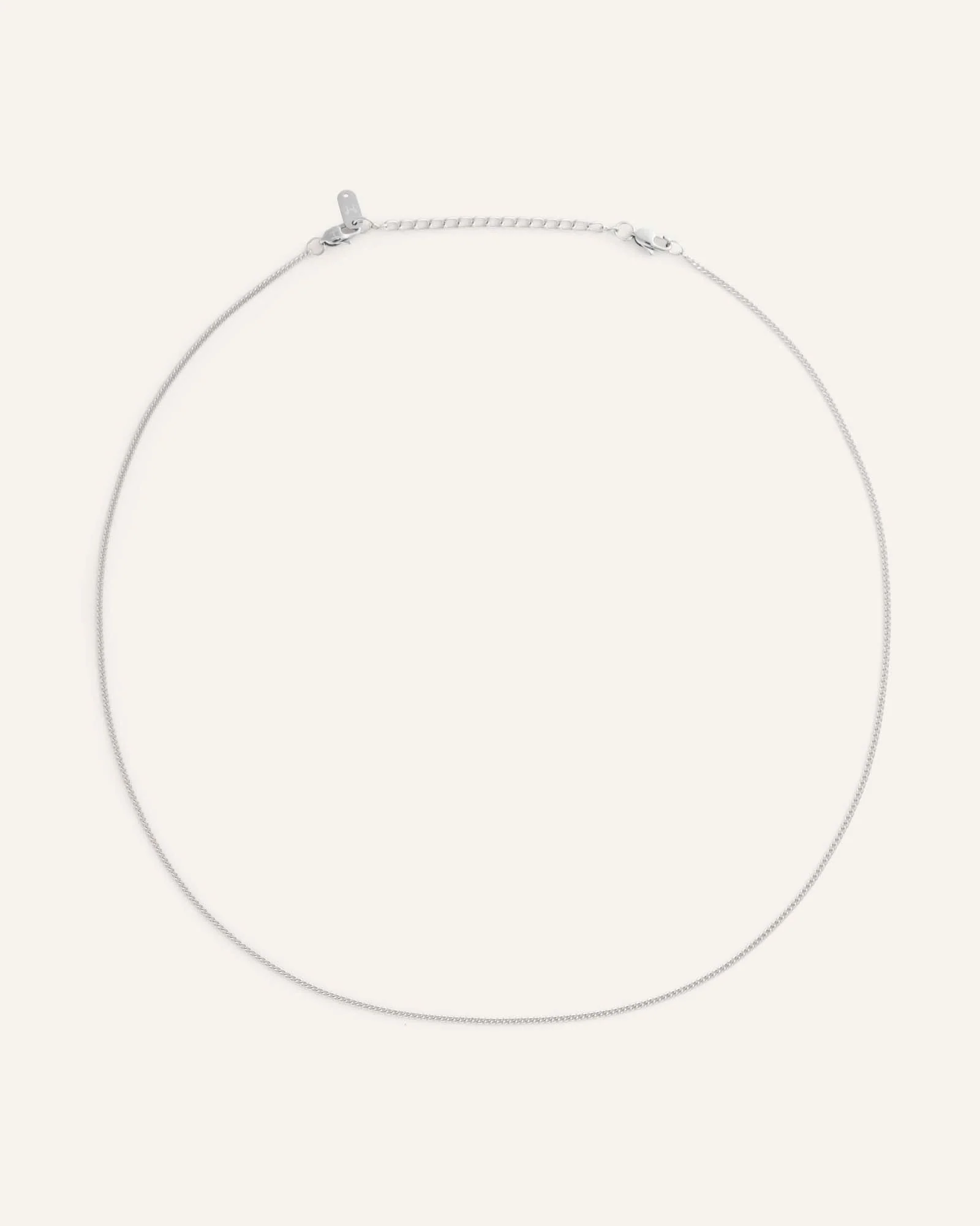 Thin Curb Chain Necklace - Image 4