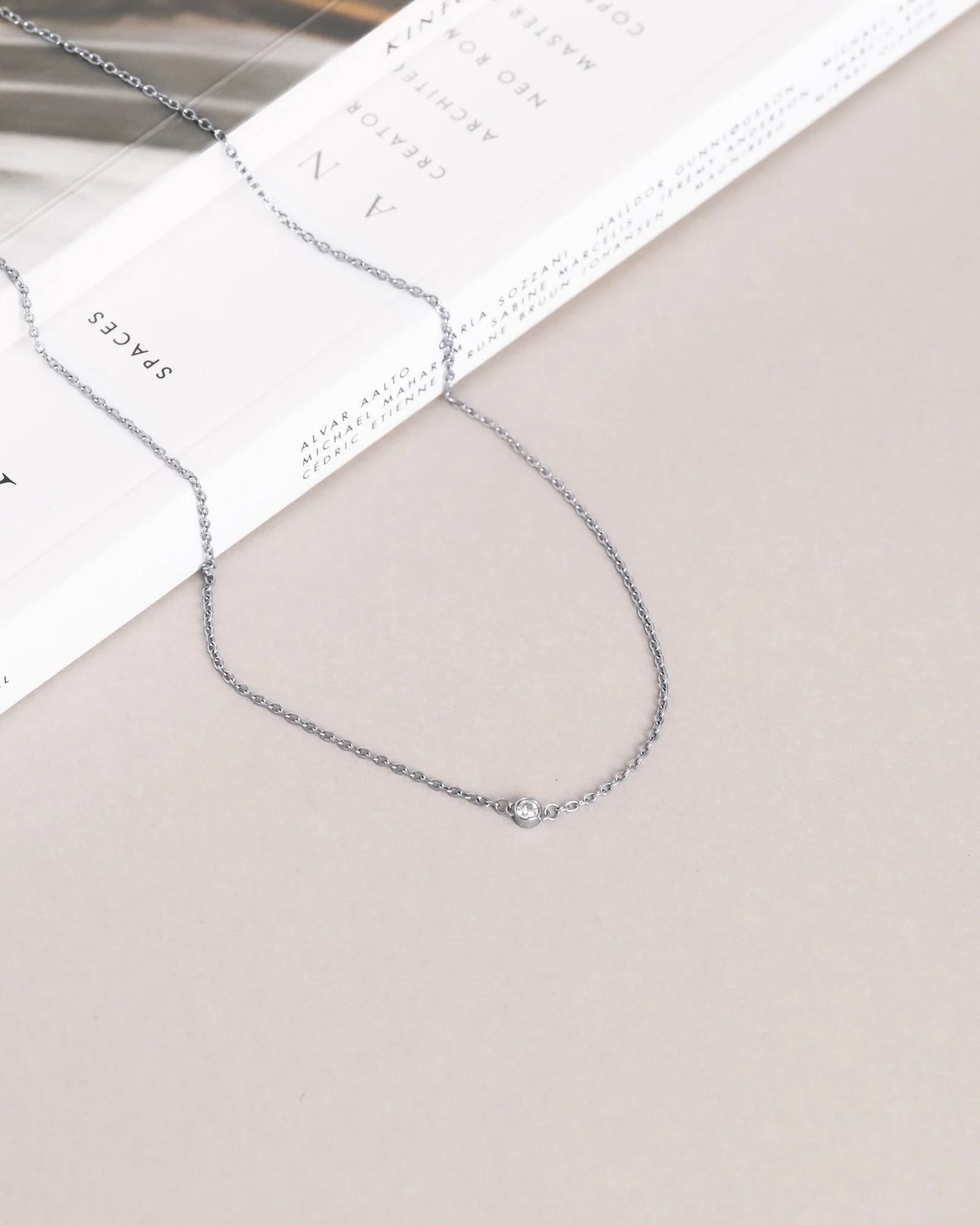 Thin diamond necklace - Image 4